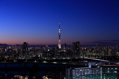 トワイライトタイムの東京スカイツリー