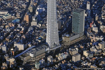 東京スカイツリータウンの空撮