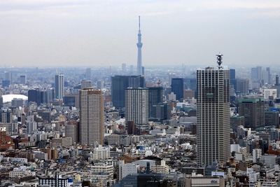 東京都庁から見た東京スカイツリー