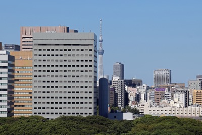 浜離宮恩賜庭園と東京スカイツリー