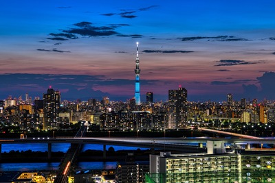 夕焼けと東京スカイツリー
