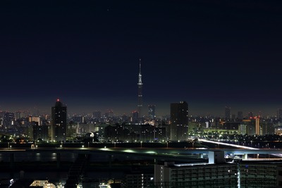 東京スカイツリー作業灯点灯