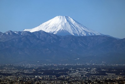 東京スカイツリーから見た富士山