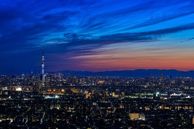 アイ・リンクタウン展望施設からの東京スカイツリー夜景