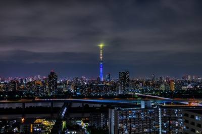 ソラカラちゃんをイメージしたライティング