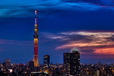隅田川花火大会と東京スカイツリー