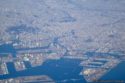 旅客機から東京空撮