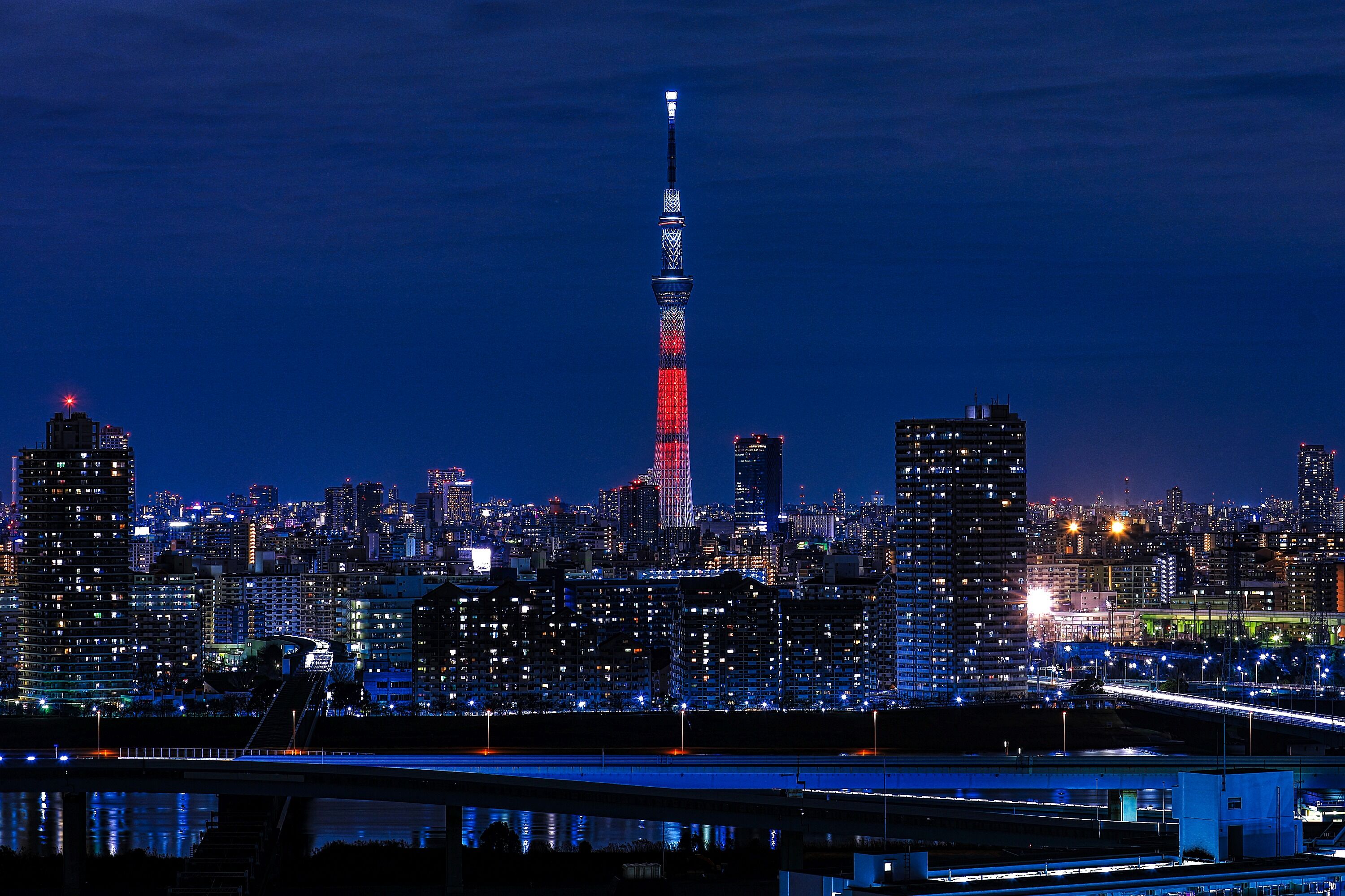 東京スカイツリー夜景 春節特別ライティング 年1月25日 東京スカイツリー定点観測所