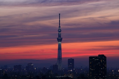東京スカイツリー夕景