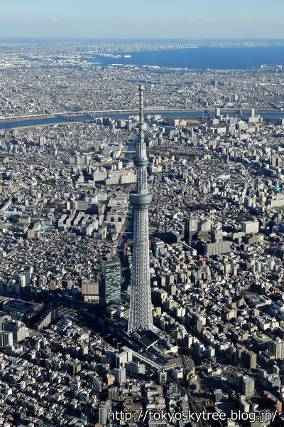東京スカイツリーの空撮