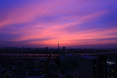夕焼けと東京スカイツリー