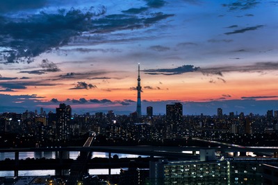 夕焼けと東京スカイツリー