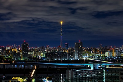 深夜の東京スカイツリー シトリン