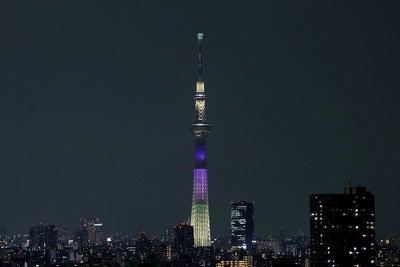 東京スカイツリー夜景「明花:ラベンダー」