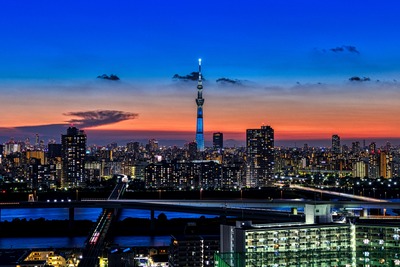 夕焼けと東京スカイツリー