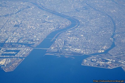 旅客機から東京空撮