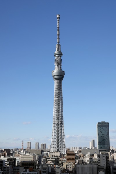 アルカキット錦糸町の屋上から見た東京スカイツリー