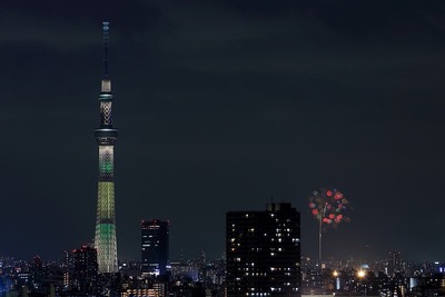 東京スカイツリーと第57回いたばし花火大会