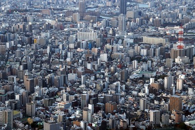 東京スカイツリーの天望デッキからの眺め
