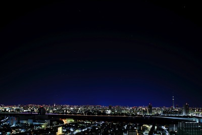 オリオン座と東京タワーと東京スカイツリー