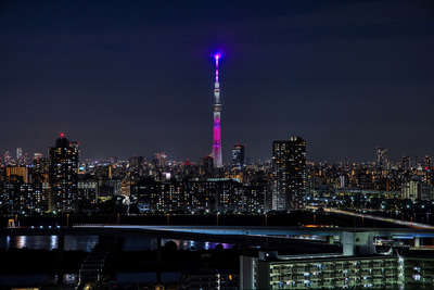 SDGsの17色をイメージした特別ライティング