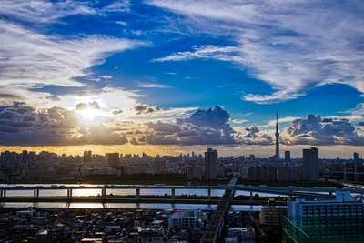 夕焼けと東京スカイツリー