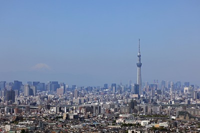 アイ・リンクタウン展望施設から見た東京スカイツリー