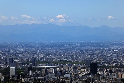 東京スカイツリーから見た富士山