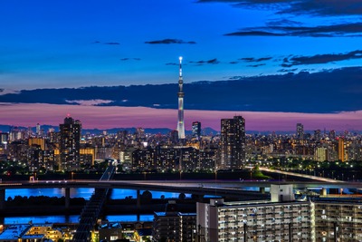 トワイライトタイムの東京スカイツリー