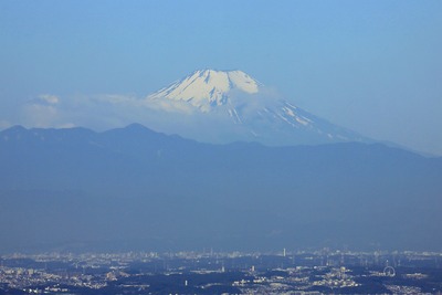 東京スカイツリーから見た富士山