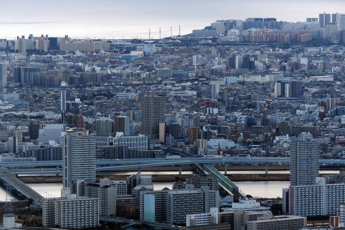 東京スカイツリーから当観測所を見る 15年元旦 東京スカイツリー定点観測所