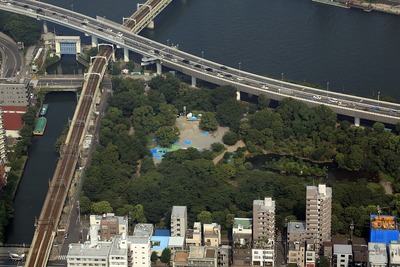 隅田川花火大会「墨田公園の場所取り」