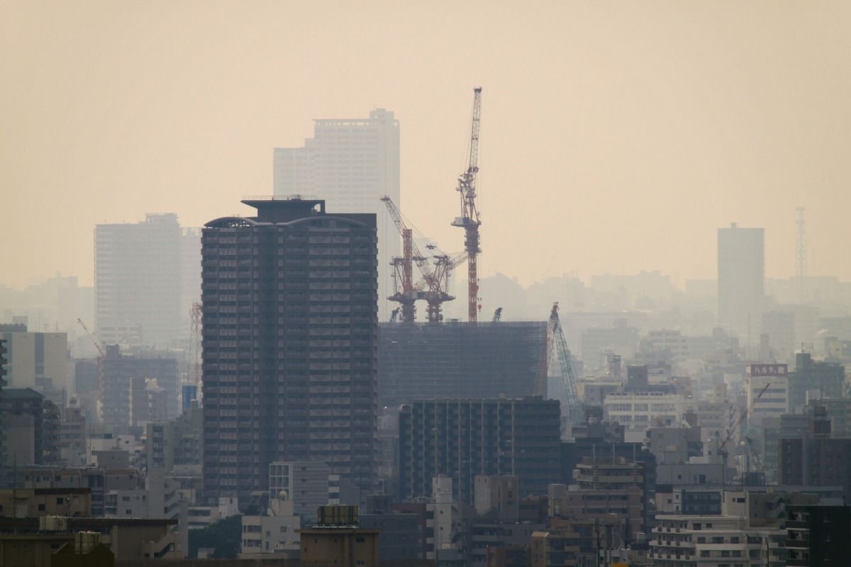 09年6月25日の東京スカイツリー 自宅から 東京スカイツリー定点観測所