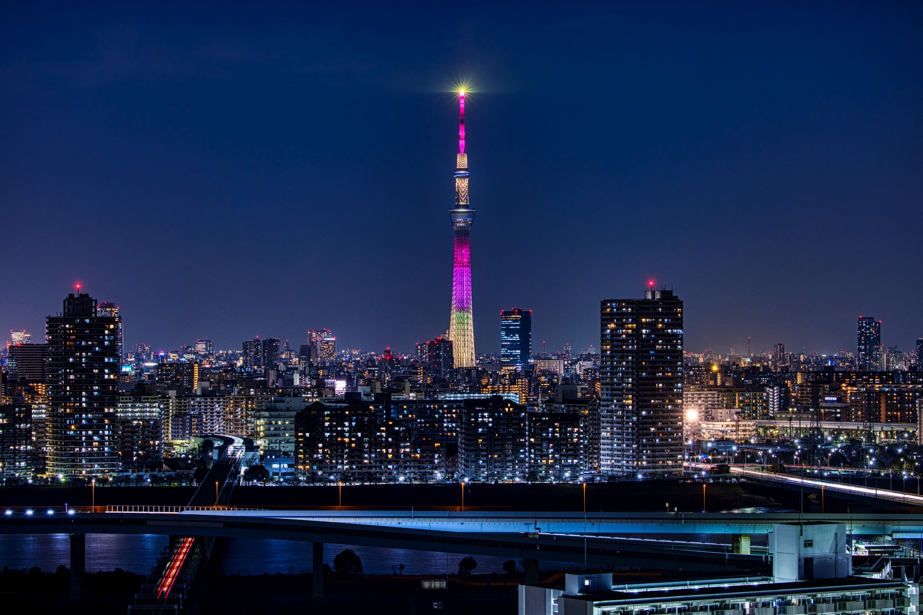 東京スカイツリー夜景 明花 22年3月11日 東京スカイツリー定点観測所