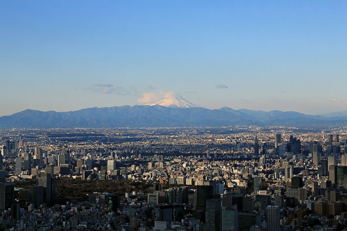 東京スカイツリーから見た富士山 15年元旦 東京スカイツリー定点観測所