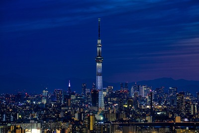 アイ・リンクタウン展望施設からの東京スカイツリー夜景