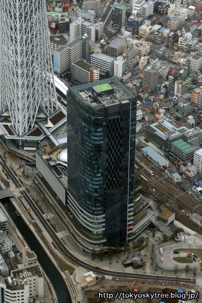 東京スカイツリーイーストタワーの空撮