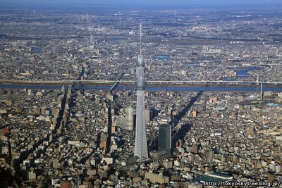 東京スカイツリーの空撮