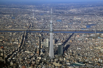 東京スカイツリーの空撮