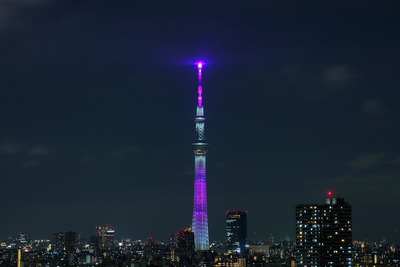 東京スカイツリー試験点灯