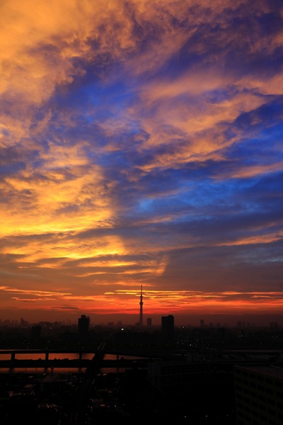 夕焼けと東京スカイツリー