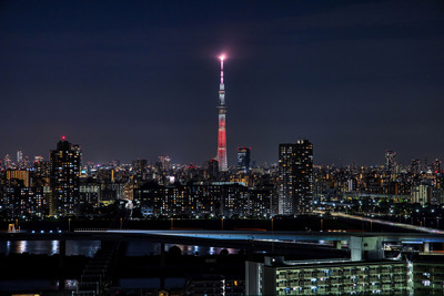 SDGsの17色をイメージした特別ライティング