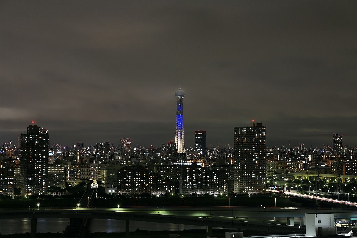 東京スカイツリー七夕特別ライティング 夜空 14年6月29日 東京スカイツリー定点観測所