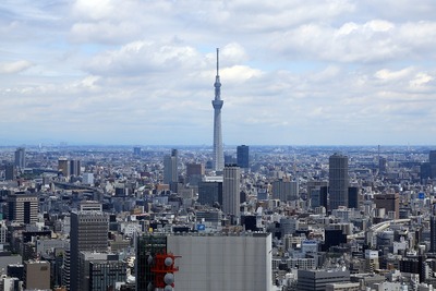 カレッタ汐留から見た東京スカイツリー