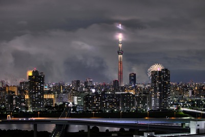 隅田川花火大会と東京スカイツリー