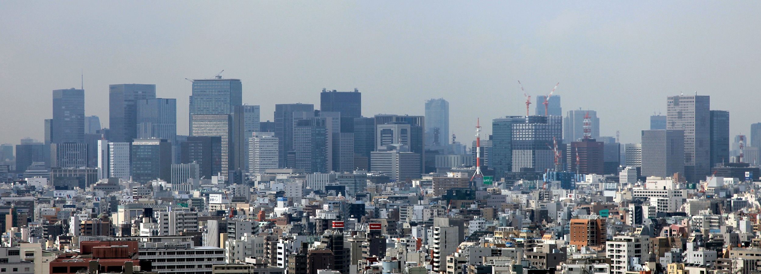 アサヒビールタワーから見た東京超高層ビル群 超高層マンション 超高層ビル