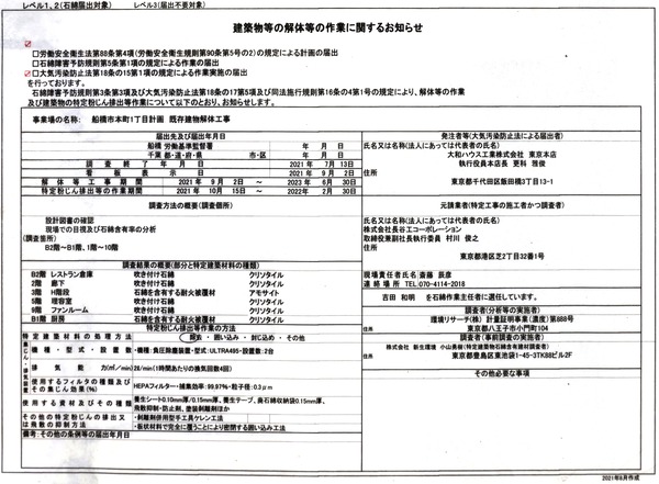 本町1丁目計画 既存建物解体工事
