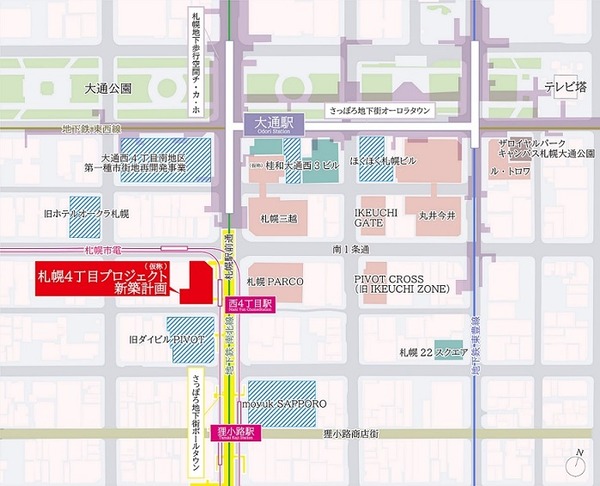 (仮称)札幌４丁目プロジェクト新築計画 位置図
