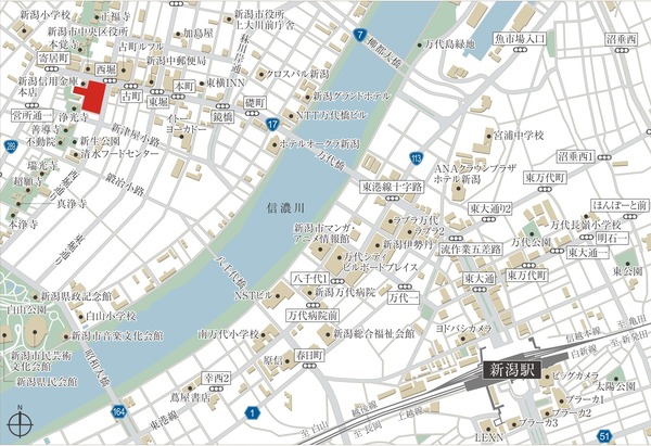 (仮称)西堀通5番町地区市街地再開発事業 位置図