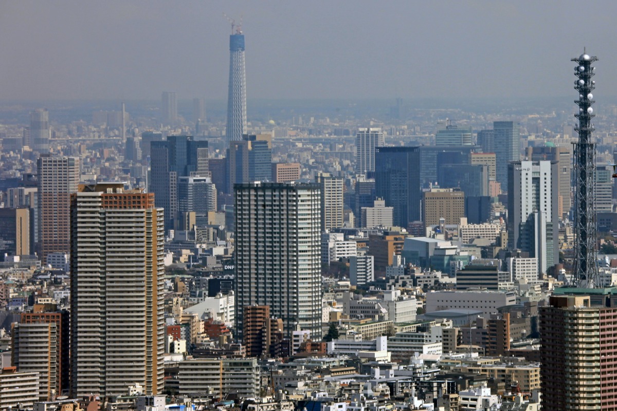 東京タワーを超える直前の東京スカイツリー 超高層マンション 超高層ビル